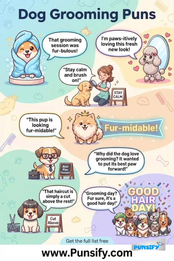 159+ Hilarious Dog Grooming Puns To Comb Through And Fetch Some Fun With Every Trim