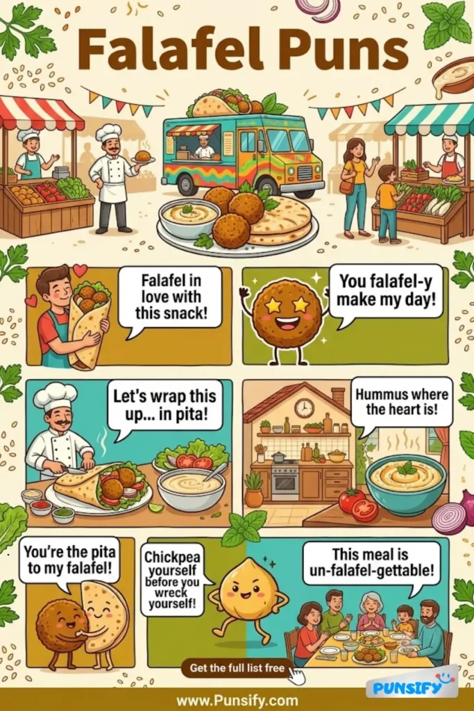 157+ Funny Falafel Puns & Jokes That Are Packed with Flavor and Full of Hummus Fun!