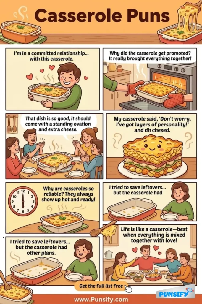 167+ Hilarious Casserole Puns & Jokes That Will Dish Out Laughter and Comfort