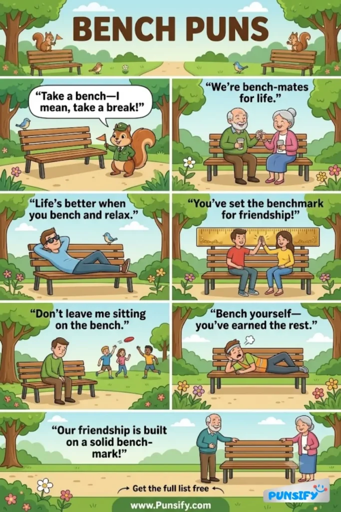 195+ Hilarious Bench Puns and Jokes to Lift Your Spirits and Tickles Your Funny Bone