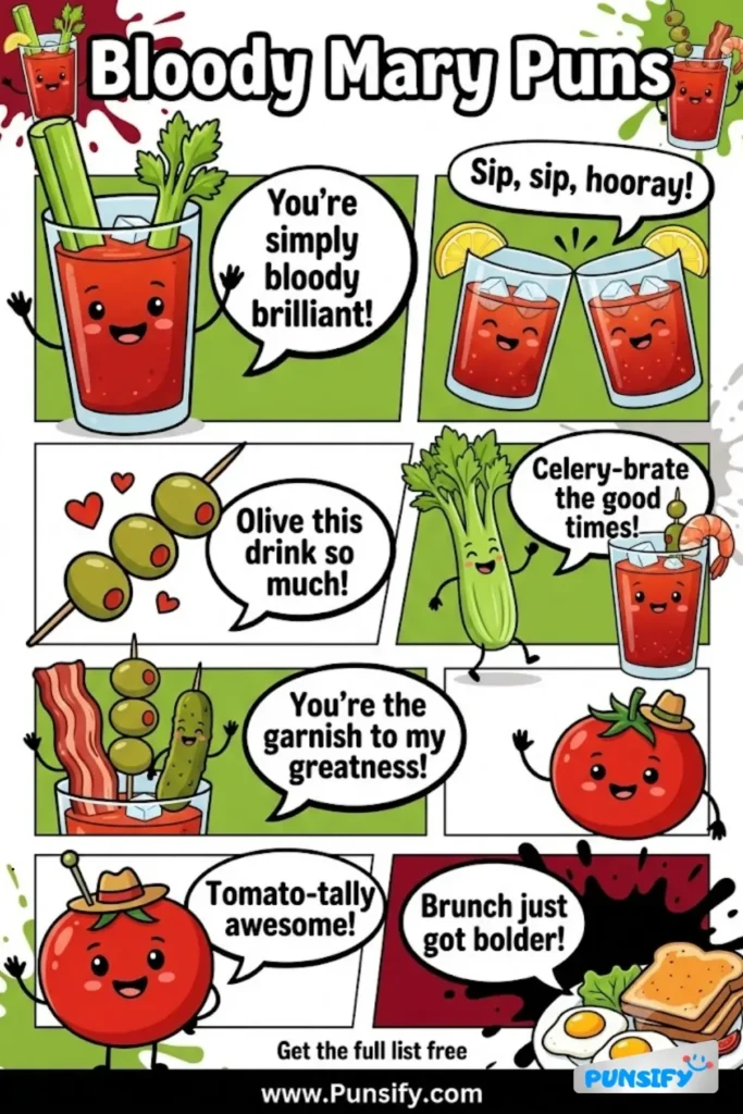 185+ Hilarious Bloody Mary Puns & Jokes To Spice Up Your Brunch Game in 2026