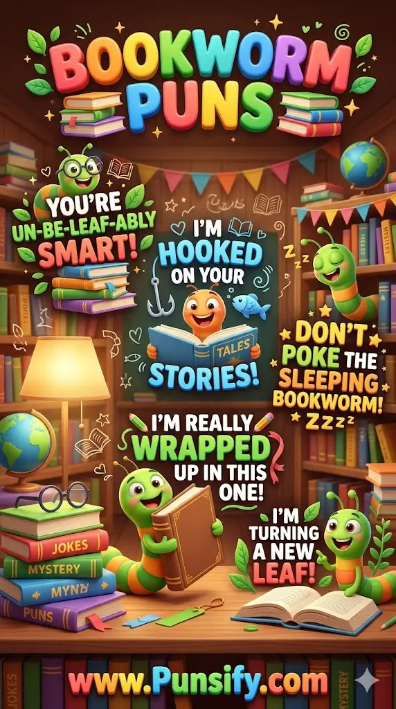 175+ Hilarious Bookworm Puns That Will Have You Turning Pages With Laughter!