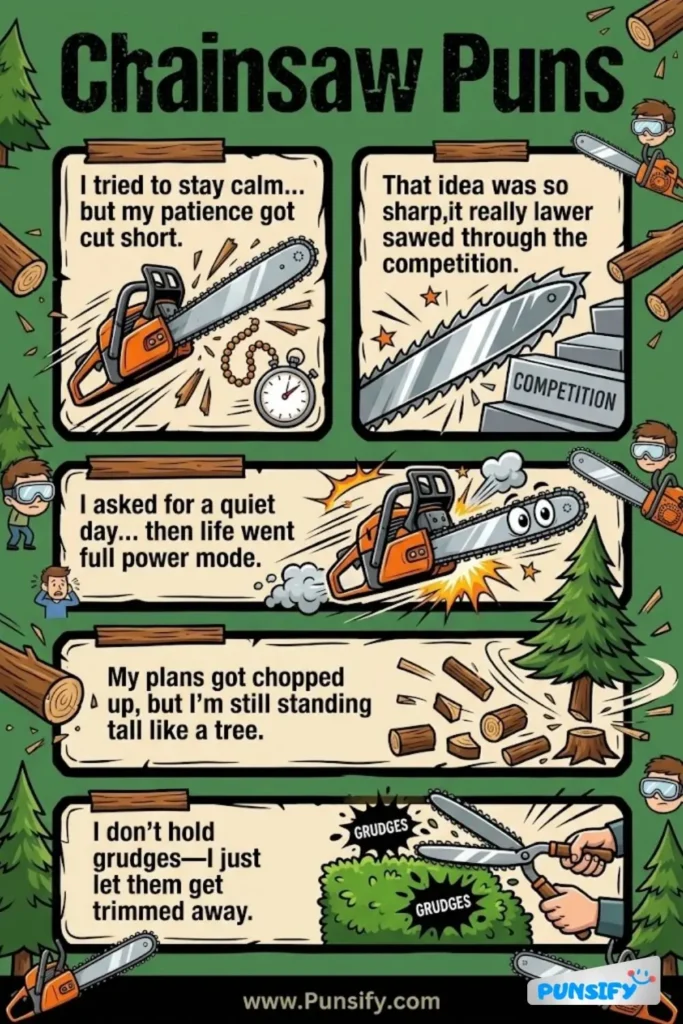 157+ Hilarious Chainsaw Puns and Jokes Cutting Hilarious Wordplay For Woodsy Giggles