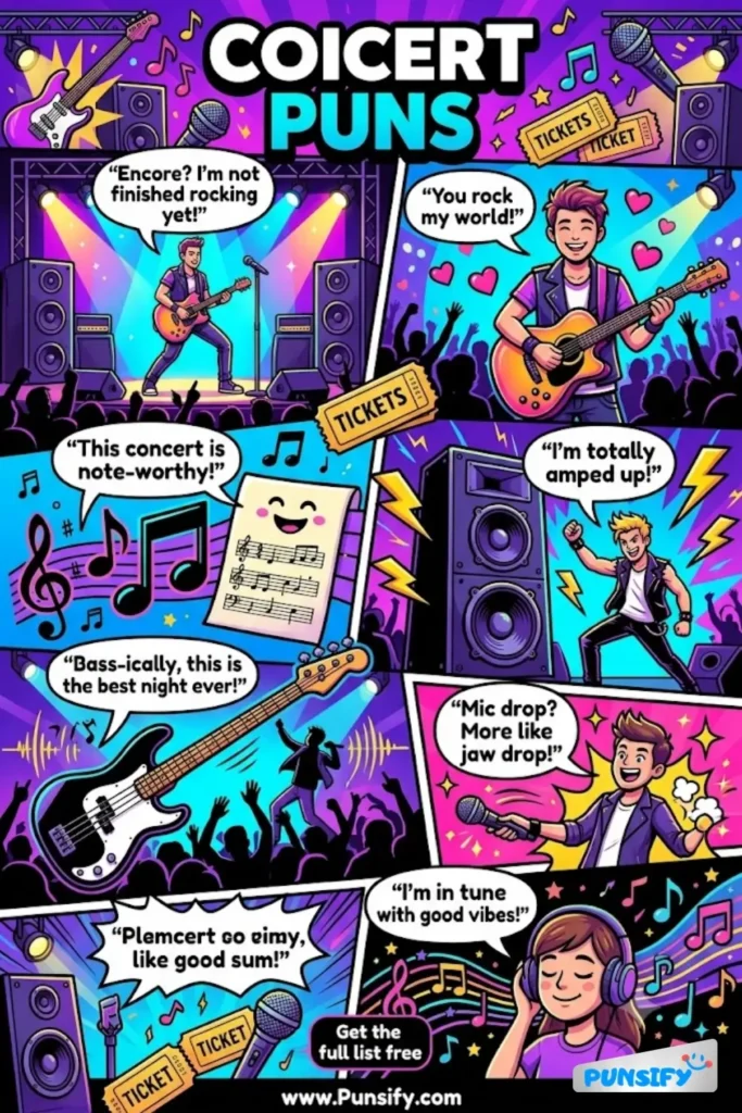 157+ Hilarious Concert Puns & Jokes To Stage A Symphony Of Laughter And Good Vibes in 2026