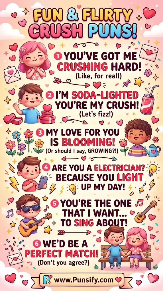 157+ Hilarious Crush Puns to Make Your Heart Race and Your Sides Split with Laughter
