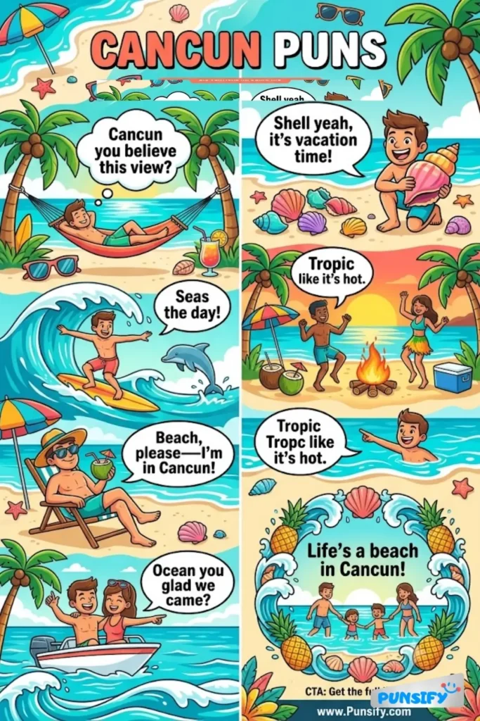 157+ Hilarious Cancun Puns & Jokes That Will Have You Shore Laughing in Paradise in 2026