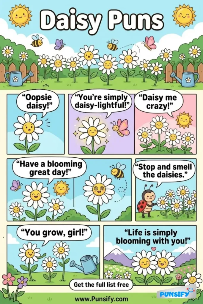 193+ Hilarious Daisy Puns & Jokes To Brighten Your Day With Petal-Perfect Humor in 2026
