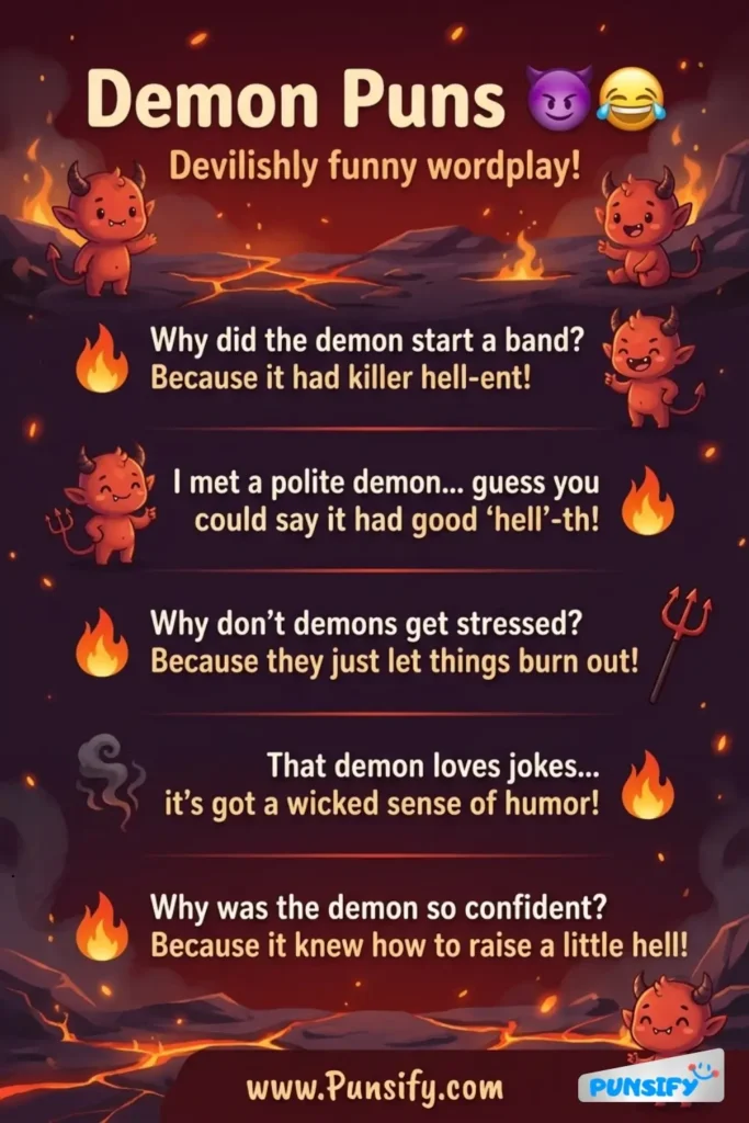 195+ Hilarious Demon Puns and Jokes To Possess Your Humor With Devilish Laughter