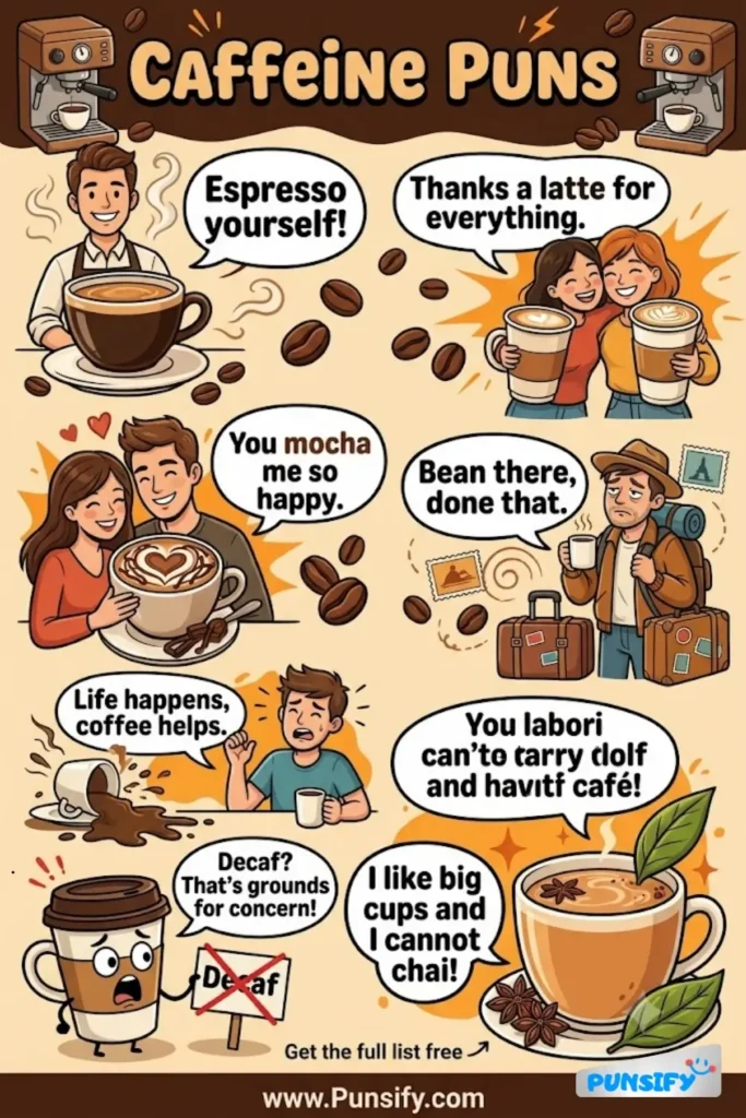 193+ Hilarious Caffeine Puns & Jokes That Will Espresso Your Funny Bone to the Max in 2026