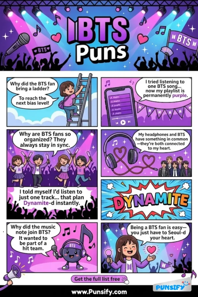 187+ Hilarious BTS Puns & Jokes That Will Dynamite Your Day With Laughter!