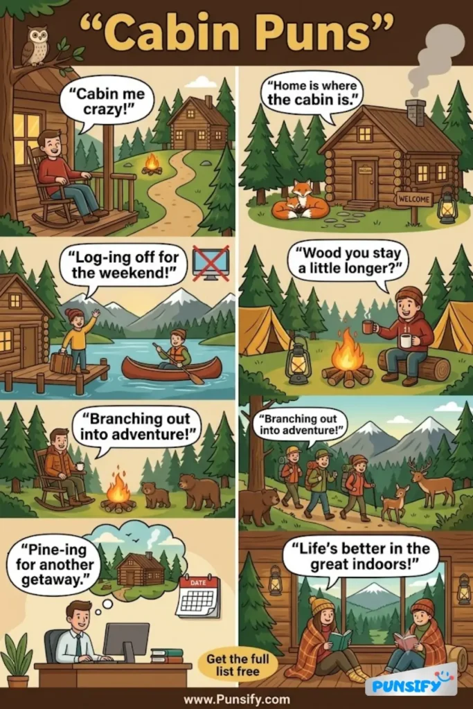 197+ Hilarious Cabin Puns & Jokes That Will Leave You Cabin-Laughing All the Way Home in 2026