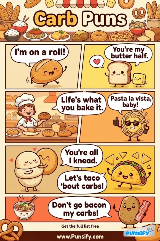 175+ Hilarious Carb Puns & Jokes That’ll Rise to the Occasion and Fuel Your Funny Bone in 2026