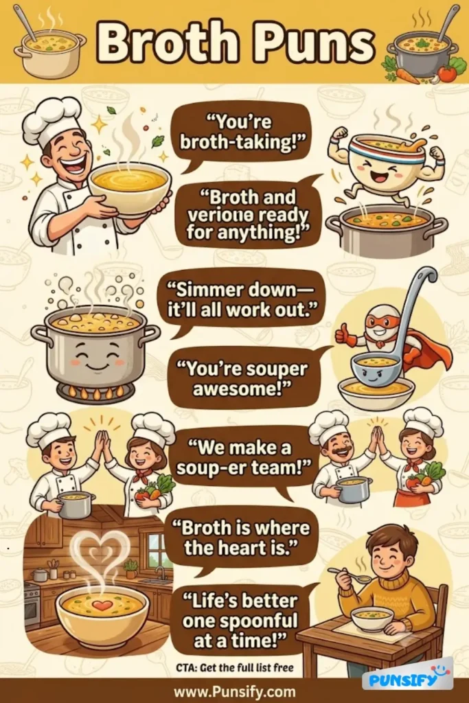 179+ Hilarious Broth Puns & Jokes That Will Stir Up Laughter and Spice Up Your Soup Game