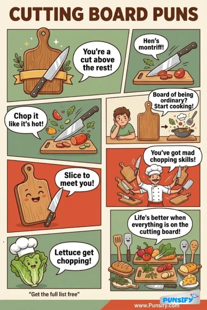 159+ Hilarious Cutting Board Puns & Jokes That Will Carve Up Some Serious Laughter in 2026
