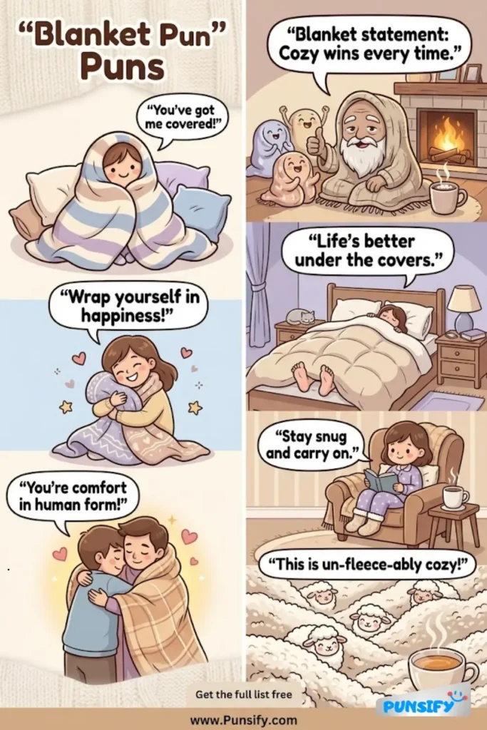 159+ Hilarious Blanket Puns & Jokes That Will Wrap You in Laughter!