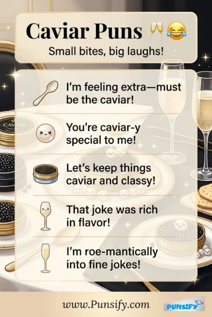 165+ Hilarious Caviar Puns To Add Fancy Humor And Keep The Laughs Flowing