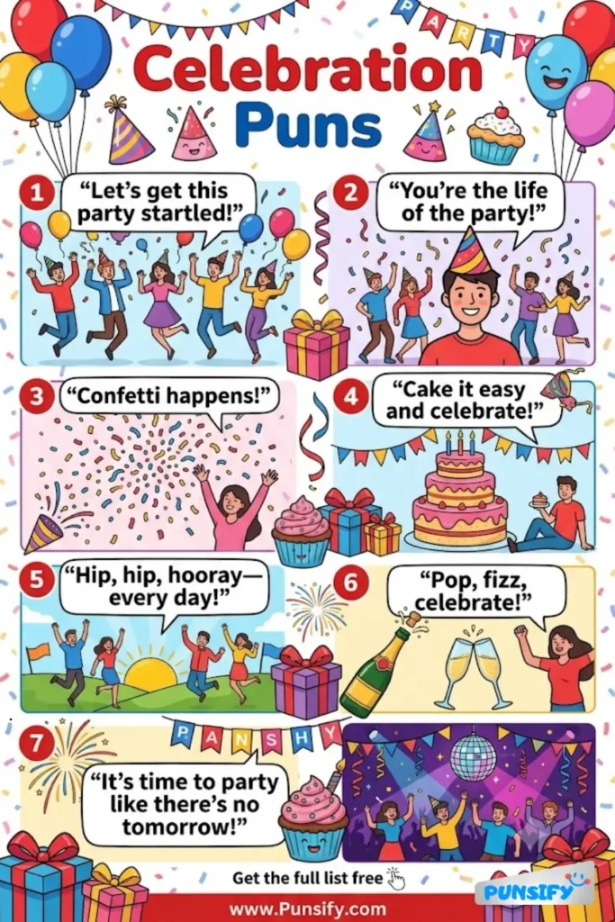 187+ Hilarious Celebration Puns & Jokes That'll Make Your Party Shine With Laughter in 2026