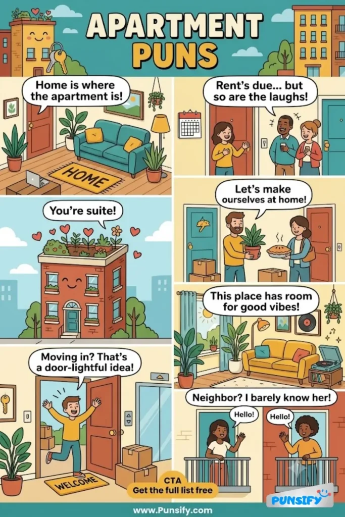 167 + Hilarious Apartment Puns to Elevate Your Home Vibe in 2026