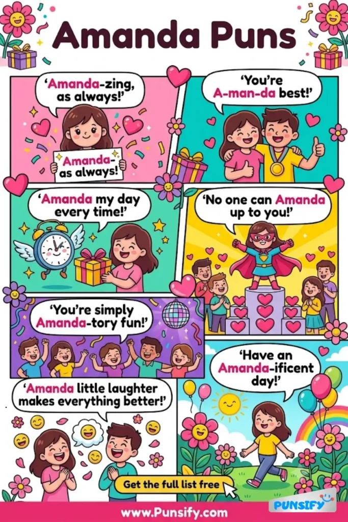 169+ Chuckle-tastic Amanda Puns That'll Make You Snort With Laughter in 2026