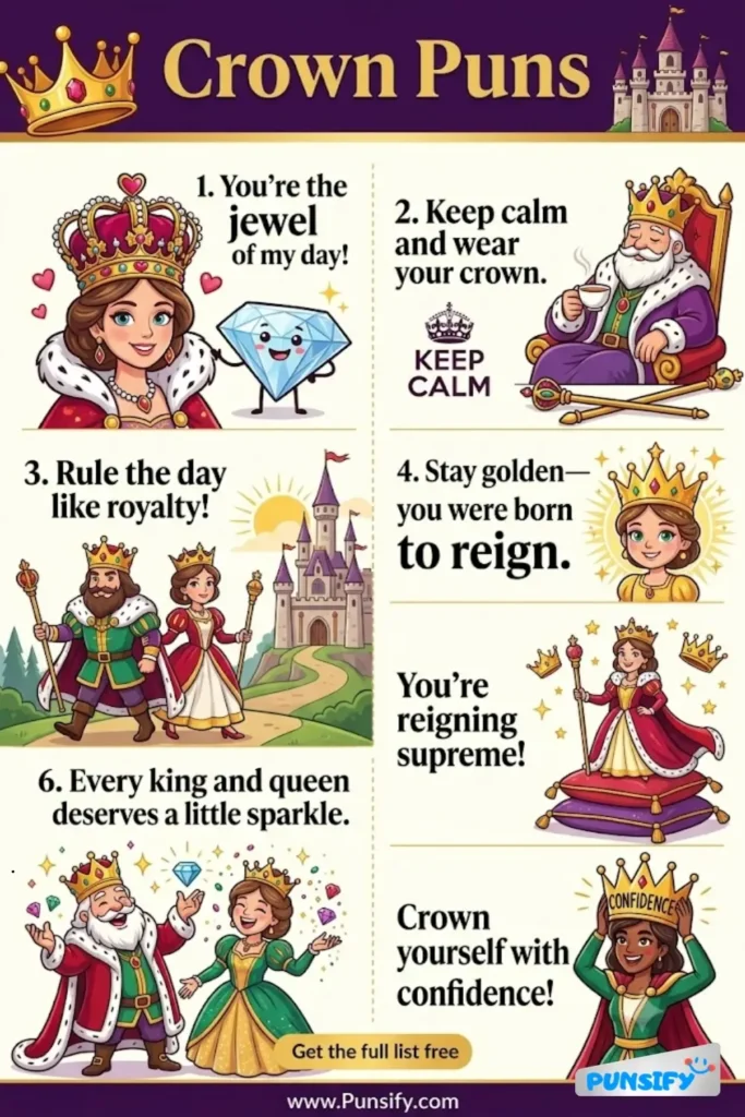 179+ Hilarious Crown Puns That Will Have You Reigning with Laughter in 2026