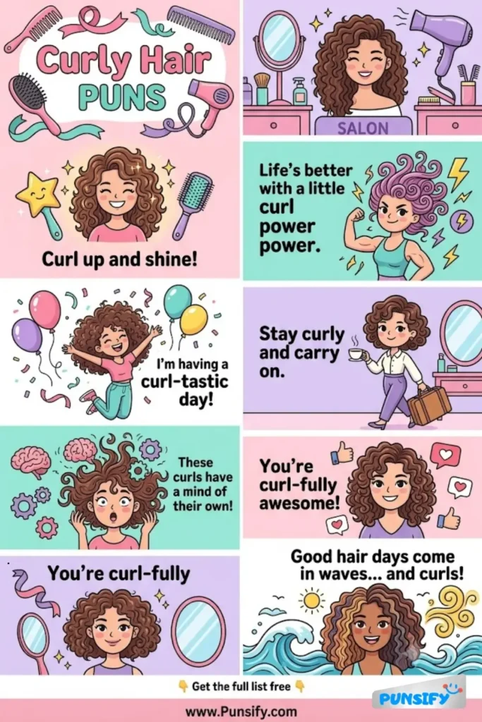 199+ Funny Curly Hair Puns That Will Twist Your Day With Laughter in 2026
