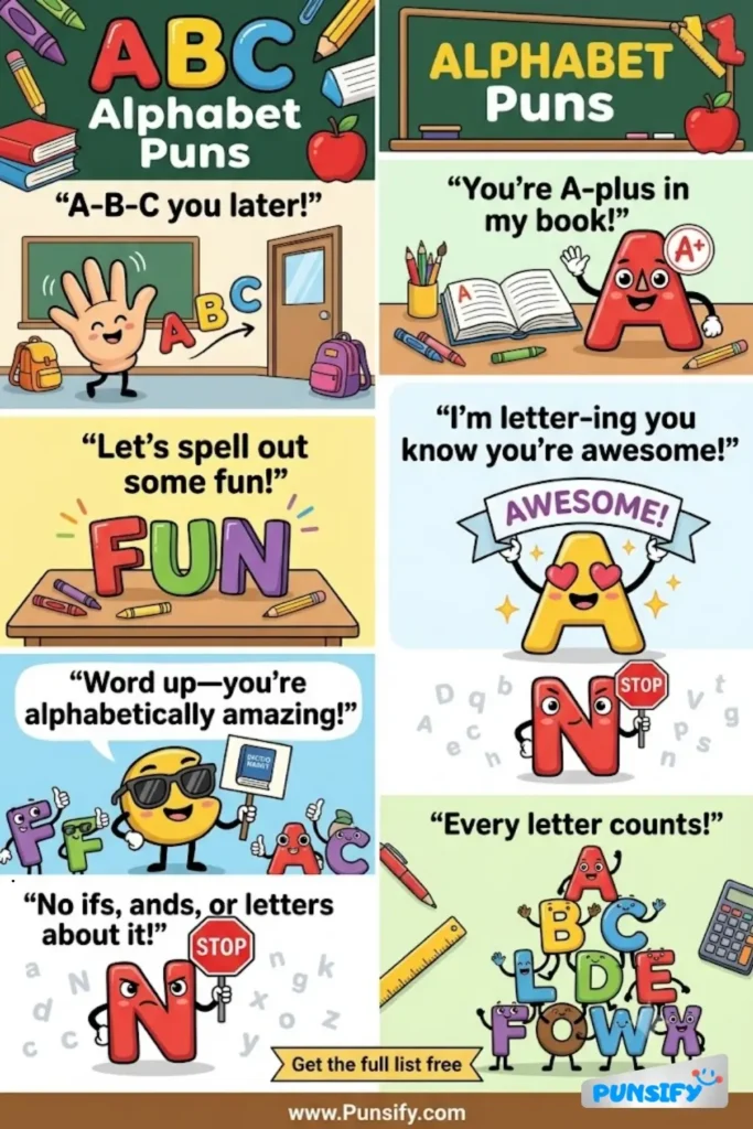 179+ Hilarious Alphabet Puns Laughs from A to Z in the Alphabet Pun-derland in 2026