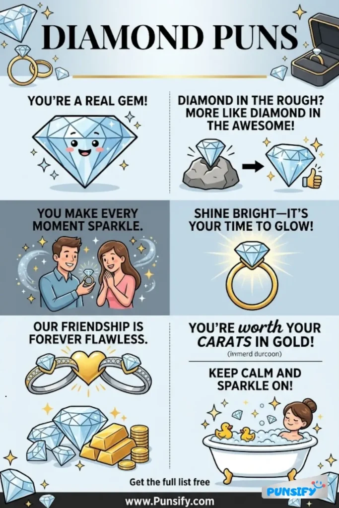 187+ Hilarious Diamond Puns That Will Leave You Shining with Laughter in 2026