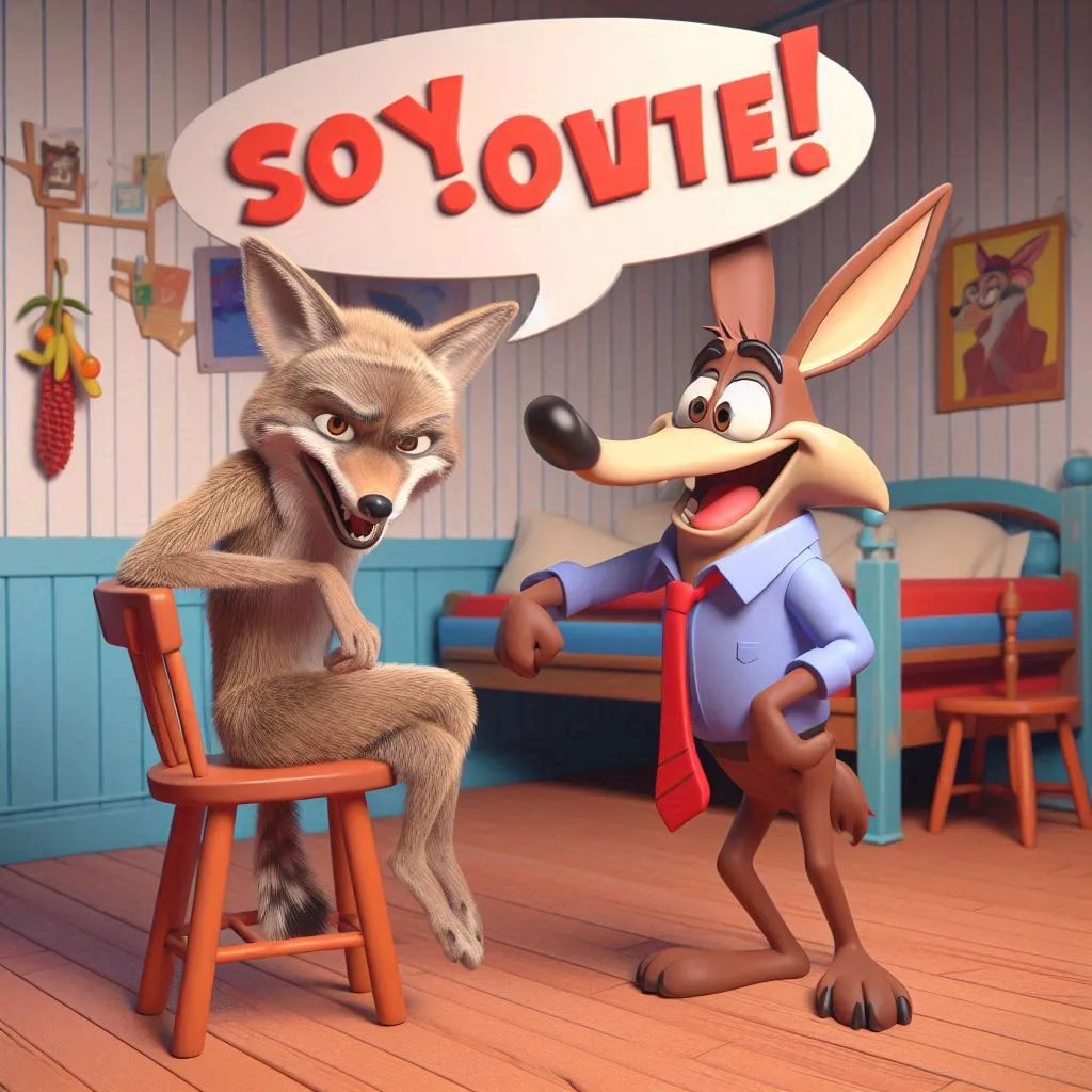 200+ Coyote Puns That’ll Have You Howling with Laughter 4 Juxtaposing Jokes Coyote Crossing the Line 1