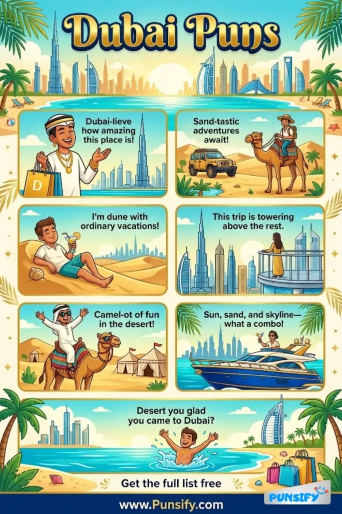 179+ Hilarious Dubai Puns That’ll Have You Laughing Under the Desert Sky and in the Lap of Luxury in 2026