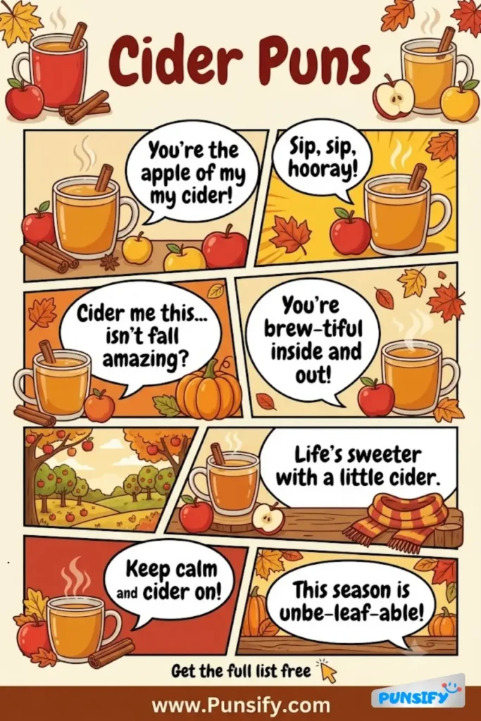 173+ Hilarious Cider Puns That Will Make You Laugh Until You're Apple-solutely Sore in 2026