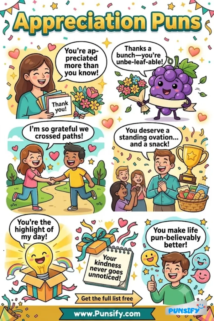 183+ Grateful Giggles with Appreciation Puns That'll Brighten Your Day in 2026
