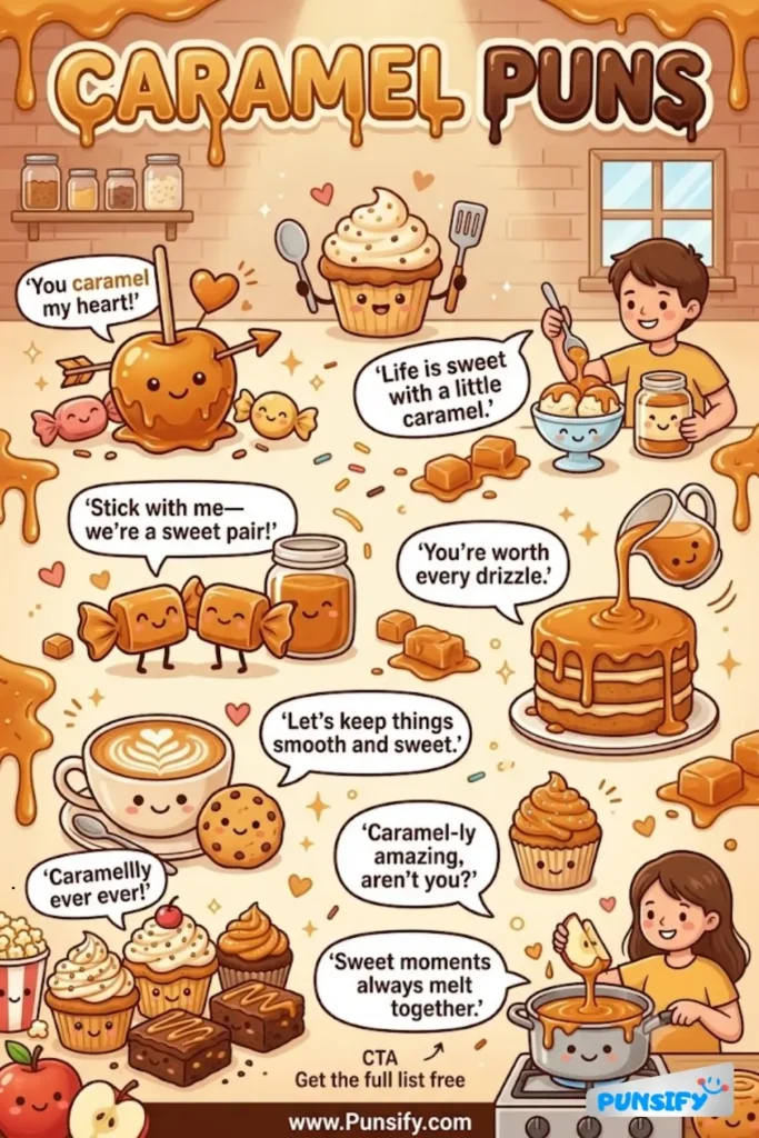 159+ Hilarious Caramel Puns That Are Sweet, Sticky, and Dripping with Laughter in 2026