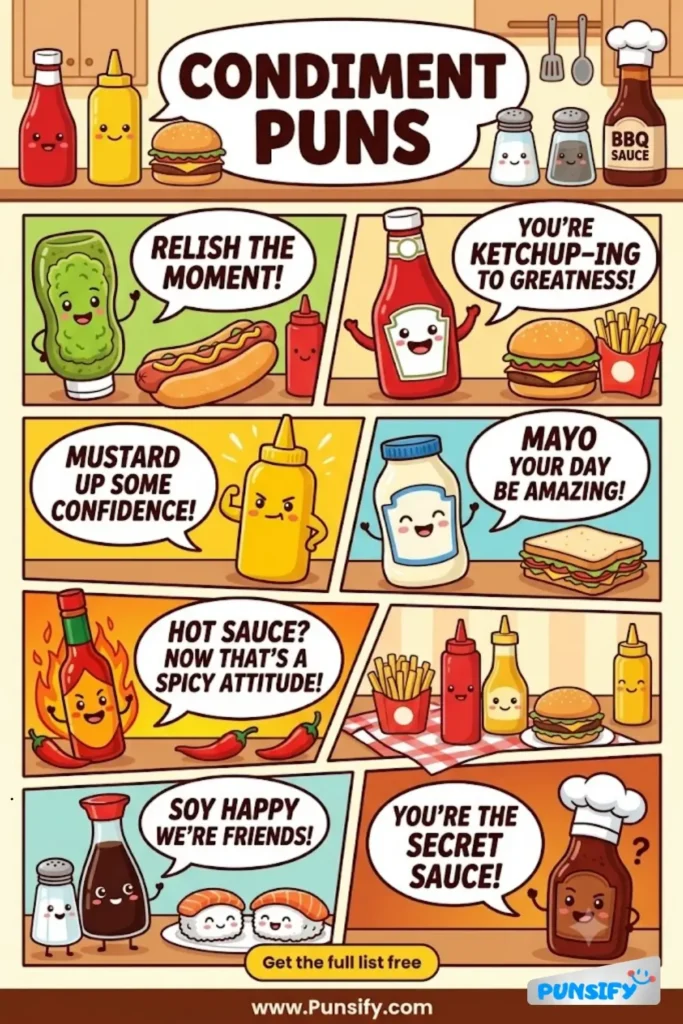 185+ Hilarious Condiment Puns That Will Ketchup Your Sides in a Mustard of Laughter in 2026