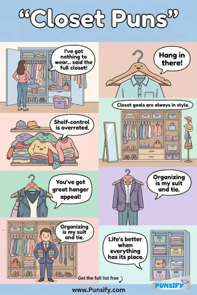 187+ Hilarious Closet Puns That Will Have You Rolling With Laughter in 2026