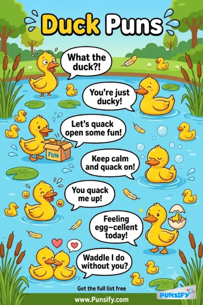 179+ Quack-tastic Hilarious Duck Puns To Make You Smile And Flap With Joy in 2026