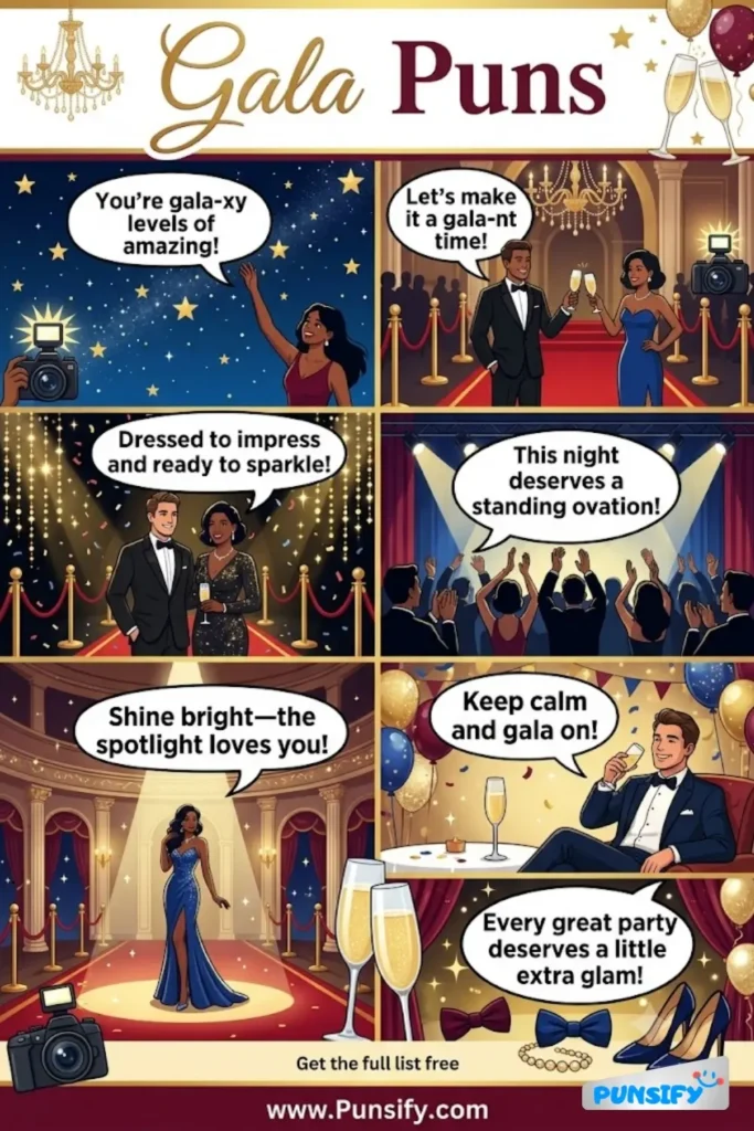 169+ Hilarious Gala Puns That Will Have You Laughing All the Way to the Punchline Palace in 2026
