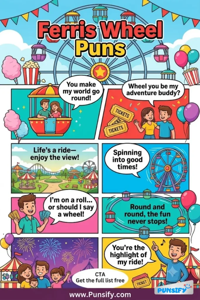 179+ Funny Ferris Wheel Puns That’ll Have You Spinning With Laughter in 2026