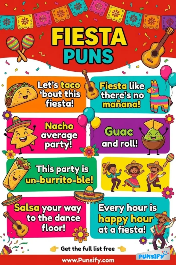 167+ Hilarious Fiesta Puns That’ll Have You Dancing With Laughter in 2026