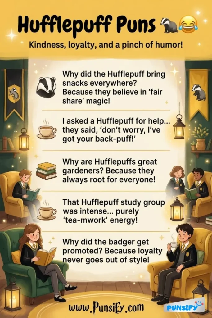 179+ Hilarious Hufflepuff Puns and Jokes That Will Make You Proud To Be Loyal