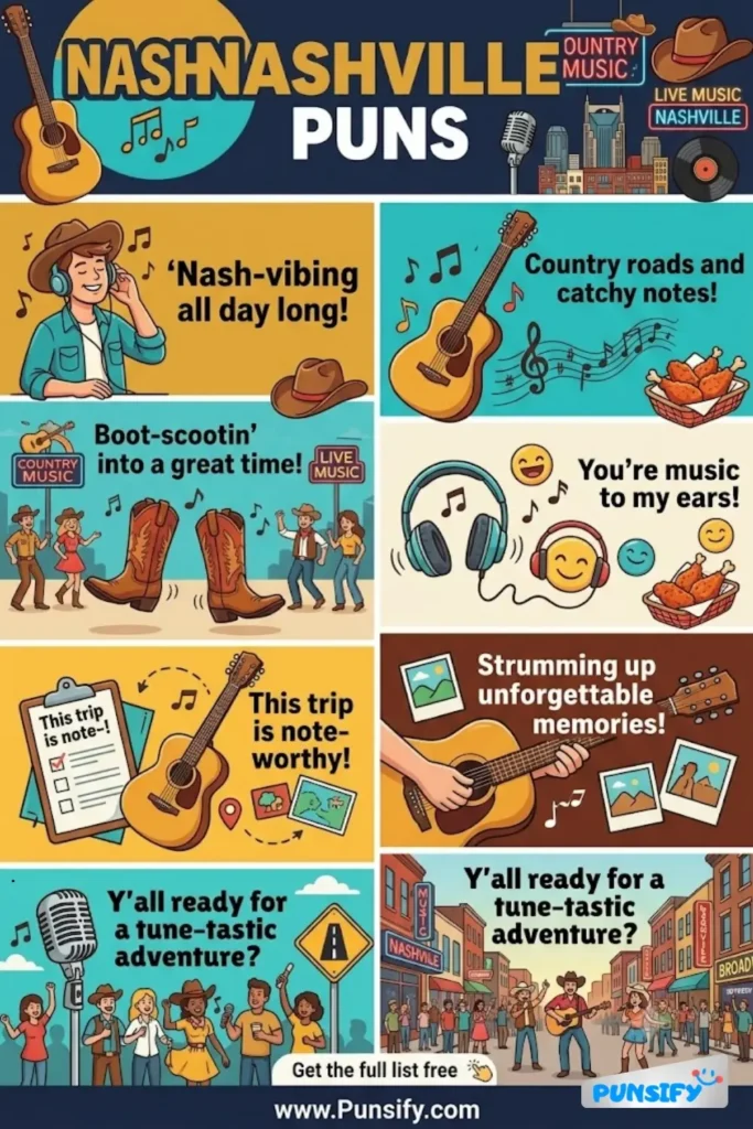 157+ Hilarious Nashville Puns That’ll Have You Singing With Laughter in 2026