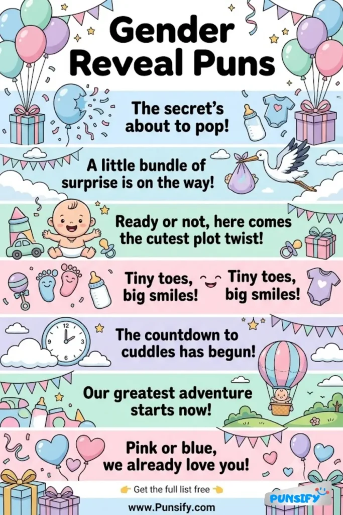 167+ Funny Gender Reveal Puns That Will Make You Laugh Your Baby Bump Off in 2026