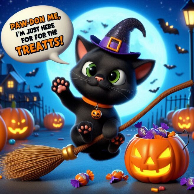 Cat Halloween Puns