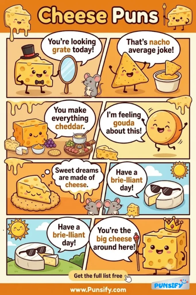 163+ Hilarious Cheese Puns That Are Gouda Enough to Make You Laugh in 2026