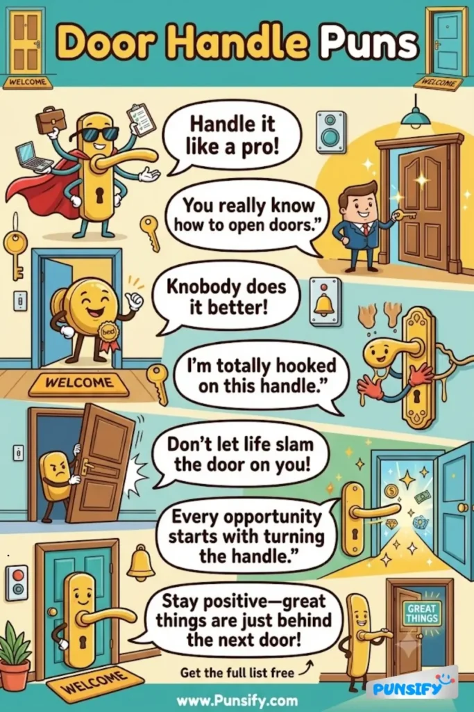 175+ Hilarious Door Handle Puns To Keep You Turning And Laughing All Day in 2026