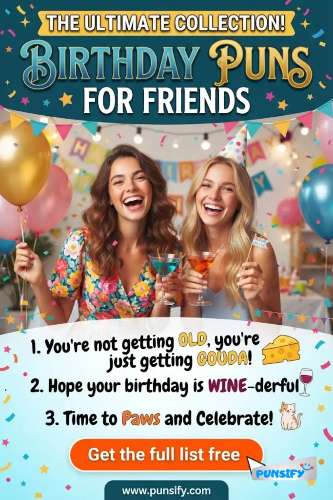 189+ Birthday Puns for Friends That Will Make Their Day Even Funnier