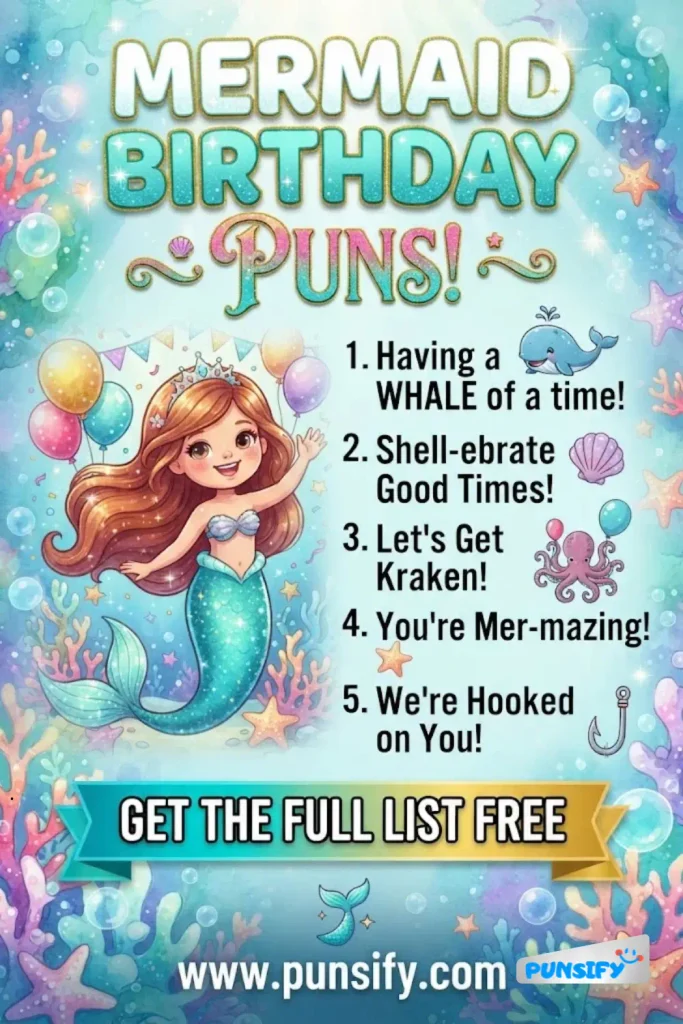 185+ Funny Mermaid Birthday Puns That Will Make a Splash on Your Special Day