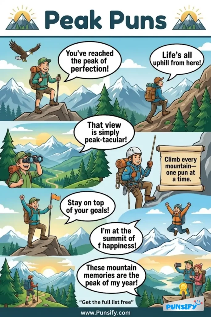 153+ Hilarious Peak Puns That Will Have You Laughing Your Way to the Pun-derful Side of Life in 2026