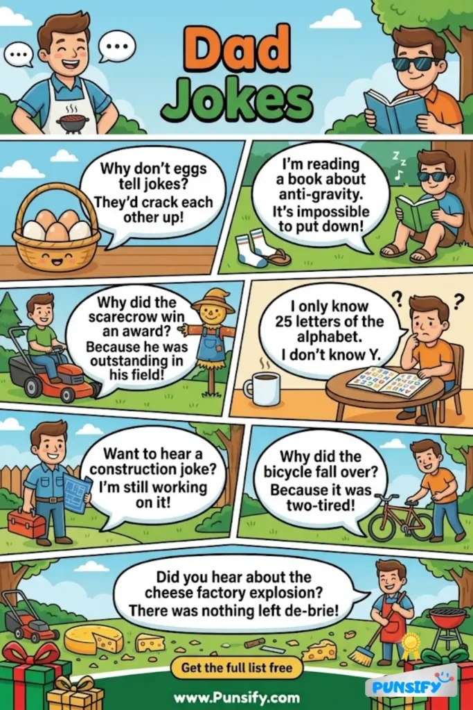 165+ Hilarity Ensues with Dad Jokes and Puns that Will Crack You Up in 2026
