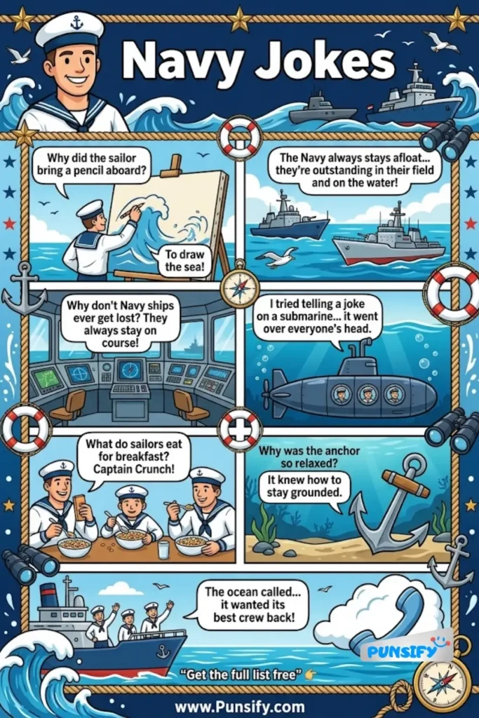 137+ Nautical Nonsense with Navy Jokes and Puns Aboard the Giggle Ship
