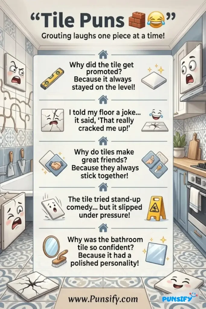 175+ Hilarious Tile Puns and Jokes That Will Make You Laugh and Transform Your Home Décor Fun